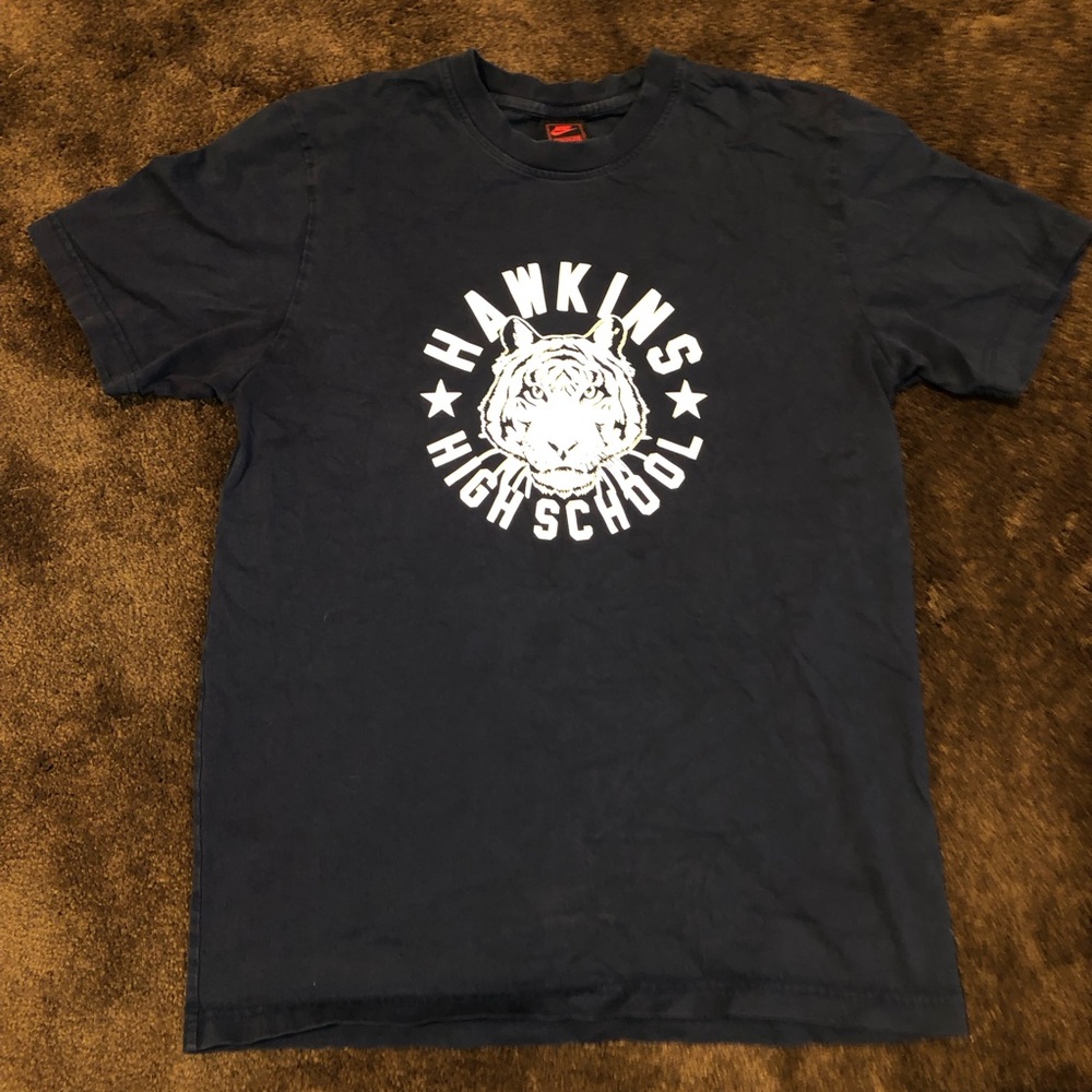 Nike Stranger Things Hawkins High School Navy Graphic Tee